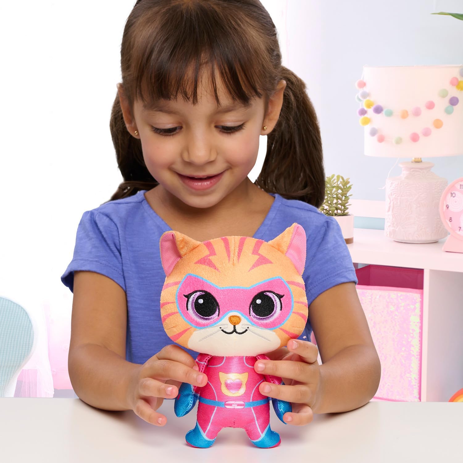 Just Play Disney Junior SuperKitties 7-inch Small Plush Stuffed Animal, Ginny, Kitten, Kids Toys for Ages 2 Up-1