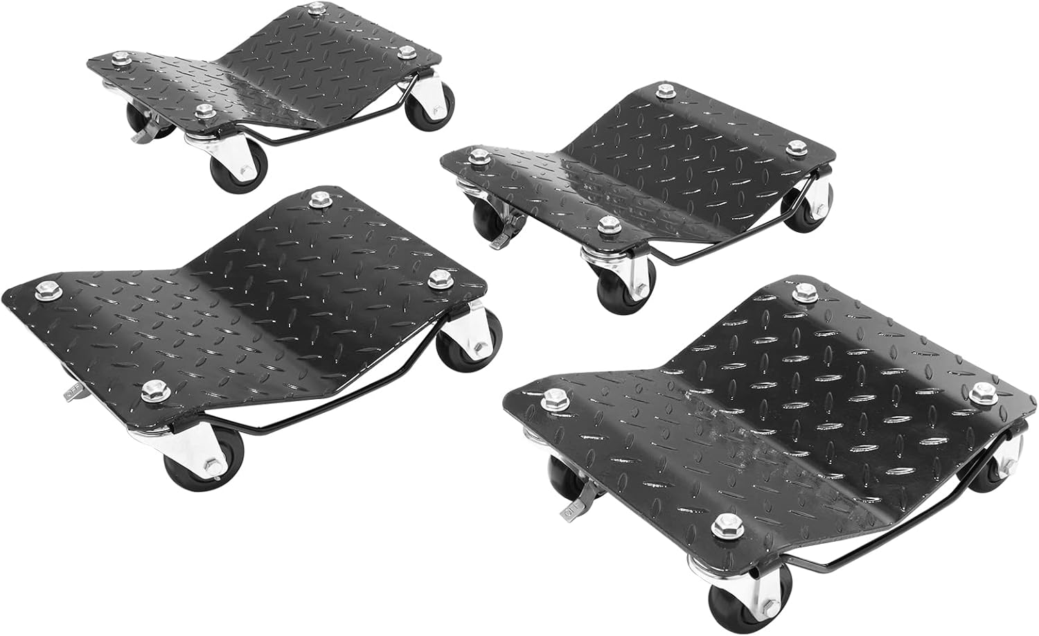 VEVOR Wheel Dolly, 6000 lbs/2722 kg Car Moving Dolly, Wheel Dolly Car Tire Stake Set of 4 Piece, Heavy-Duty Car Tire Dolly Cart Moving Cars, Trucks, Trailers, Motorcycles, and Boats-9