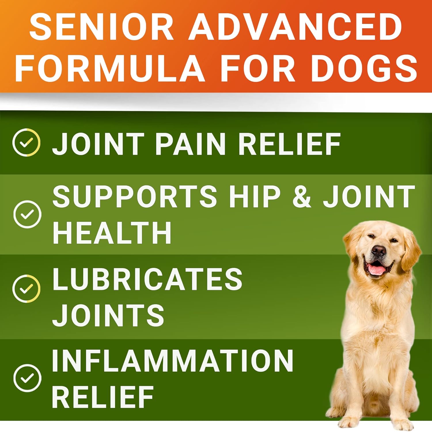 Senior Advanced Glucosamine Joint Supplement for Dogs - Hip & Joint Pain Relief - Small + Large Breeds -Omega-3 Fish Oil - Chondroitin, MSM- Mobility Soft Chews for Older Dogs - Bacon Flavor - 240Ct-5