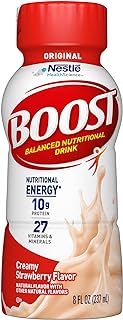 BOOST Original Nutritional Drink, Creamy Strawberry, 8 fl oz (Pack of 24)