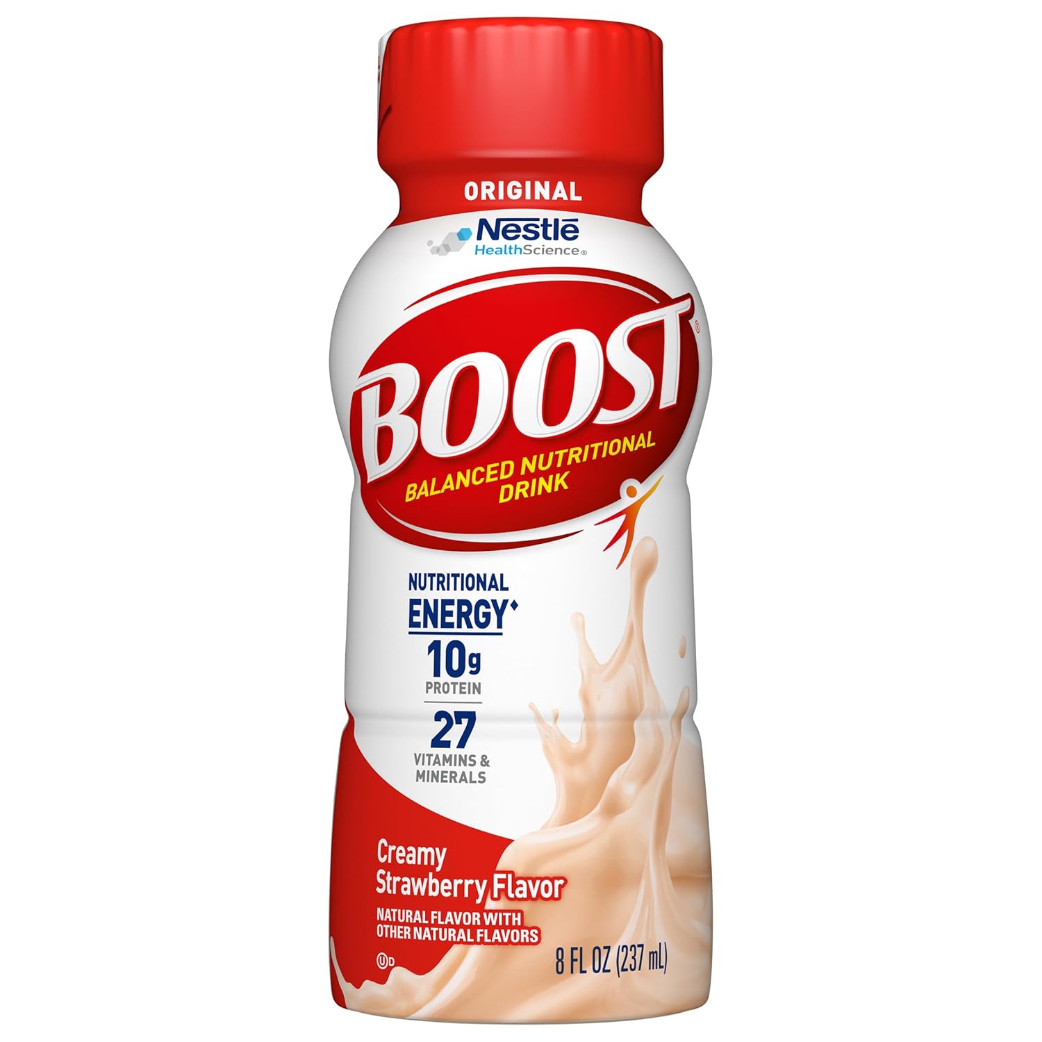 BOOST Original Nutritional Drink, Creamy Strawberry, 8 fl oz (Pack of 24)-0