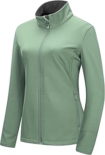 33,000ft Women's Lightweight Softshell Jacket Fleece Lined Windbreaker Waterproof Warm Jacket for Running Golf Hiking