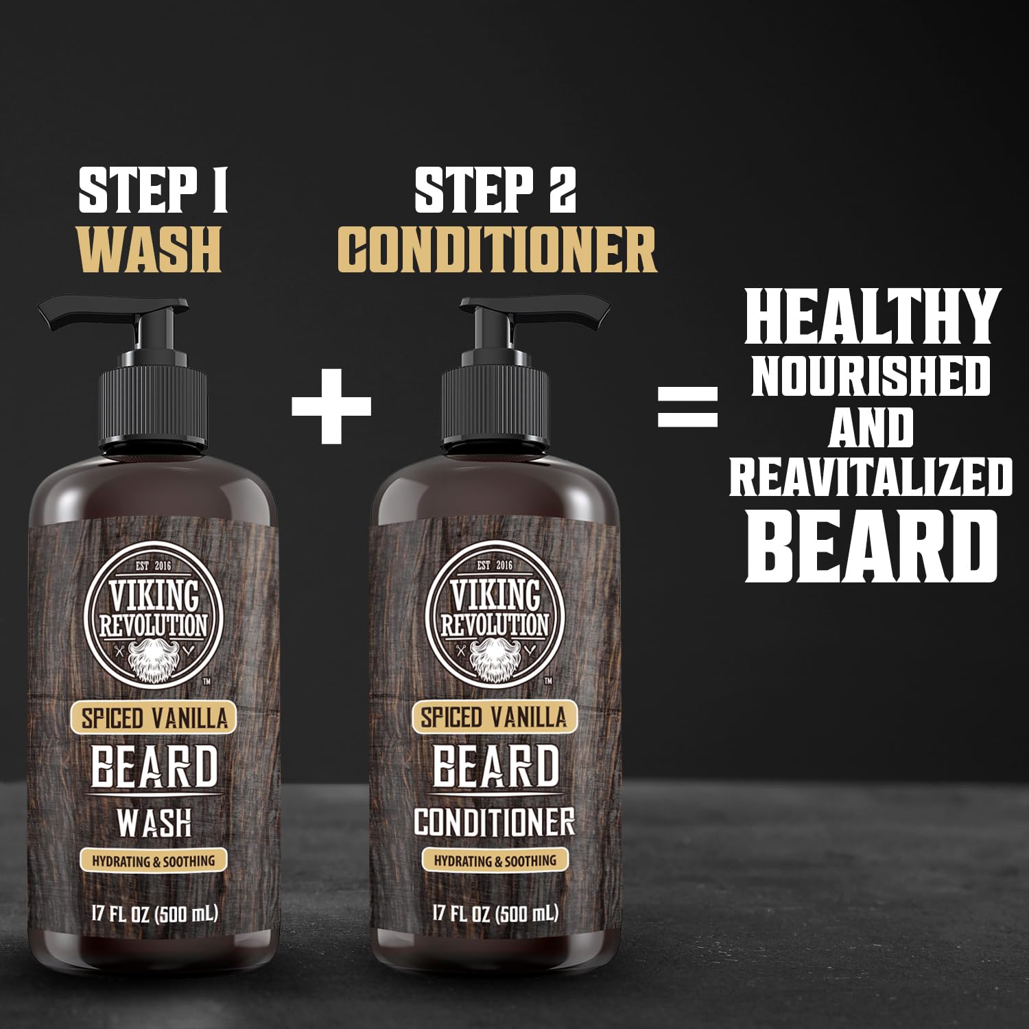 Viking Revolution Spiced Vanilla Beard Conditioner for Men with Argan Oil and Jojoba Oil - Beard Softener and Strengthener Natural Beard Conditioner with Beard Oil - Beard Care Moisturizer (17oz)-6