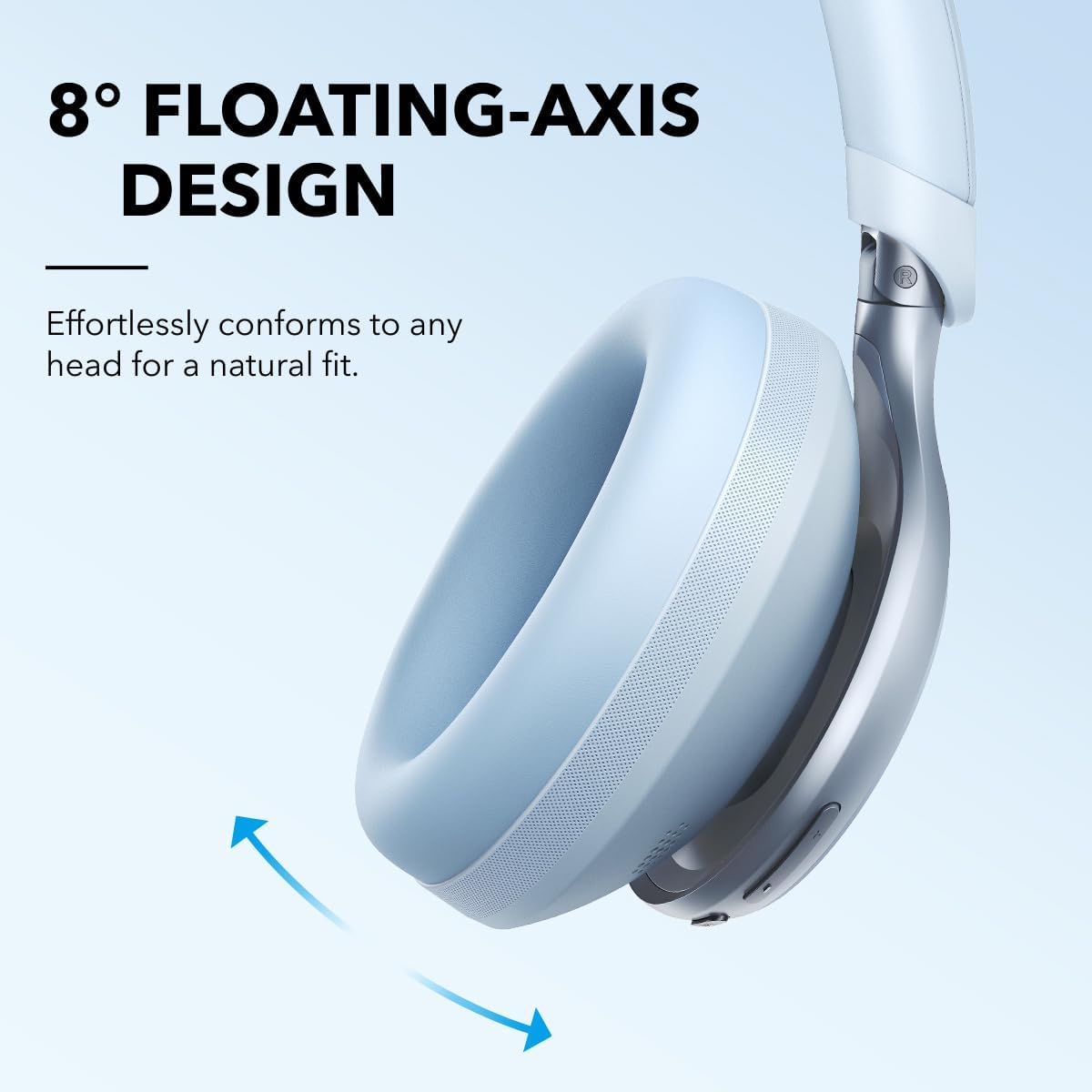 Soundcore by Anker, Space One, Active Noise Cancelling Headphones, 2X Stronger Voice Reduction, 40H ANC Playtime, App Control, LDAC Hi-Res Wireless Audio, Comfortable Fit, Clear Calls, Bluetooth 5.3-5