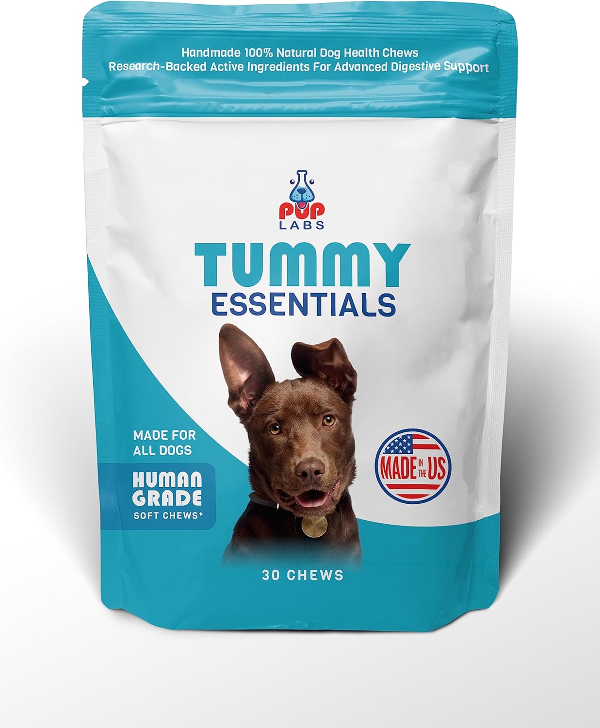 Tummy Essentials Probiotics for Dogs - Eliminate Digestive Dysfunction - Supports Gut Health - Dog Probiotics Support a Happy and Active Life - Made for All Dogs and in The USA, 30 Chews-0