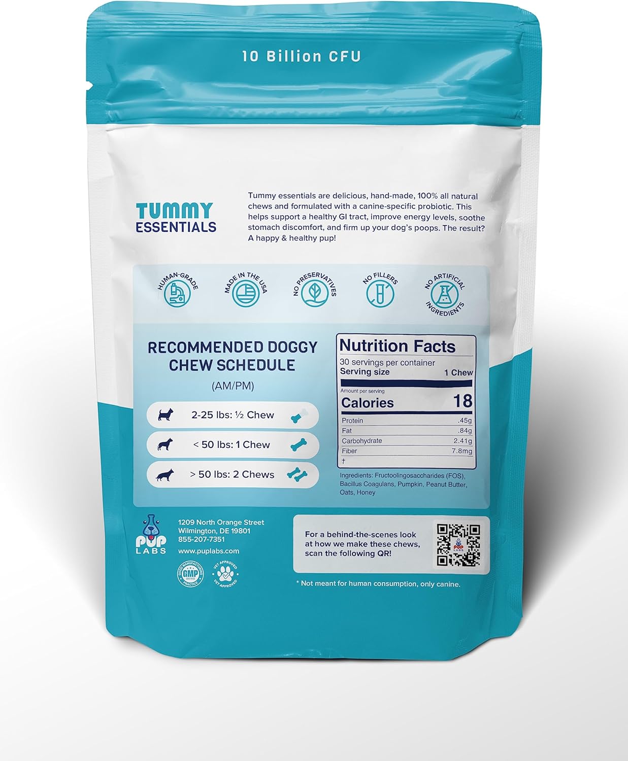 Tummy Essentials Probiotics for Dogs - Eliminate Digestive Dysfunction - Supports Gut Health - Dog Probiotics Support a Happy and Active Life - Made for All Dogs and in The USA, 30 Chews-1