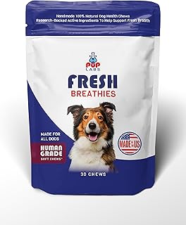 Fresh Breathies - All-Natural Delicious Dental Chews for Dogs - Dog Breath Freshener - Supports Gut Health and Immune System - Made for All Dogs and in The USA, 30 Chews