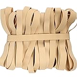 Rubber Bands Size#107 Heavy Duty Big Wide rubber band 33PCS Elastic Bands for Office Supply Trash Can File Folders Litter Box Rubber Bands (Light brown)