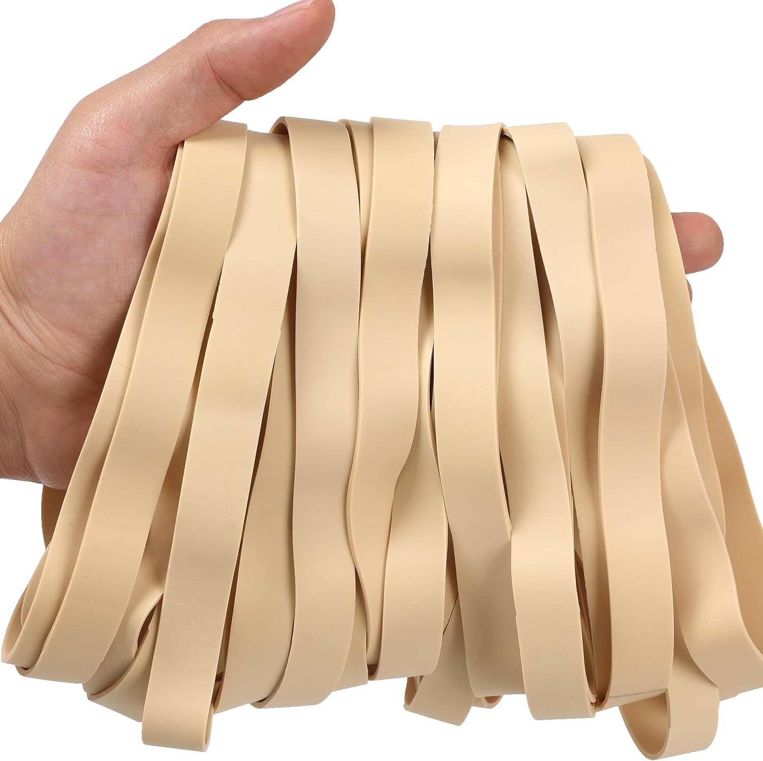 Rubber Bands Size#107 Heavy Duty Big Wide rubber band 33PCS Elastic Bands for Office Supply Trash Can File Folders Litter Box Rubber Bands (Light brown)-1