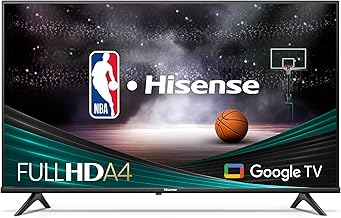 Hisense 40-Inch Class A4 Series FHD 1080p Google Smart TV (40A4K) - DTS Virtual: X, Game & Sports Modes, Chromecast Built-in, Alexa Compatibility, Black