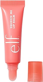 e.l.f. Squeeze Me Lip Balm, Moisturizing Lip Balm For A Sheer Tint Of Color, Infused With Hyaluronic Acid, Vegan & Cruelty-free, Strawberry