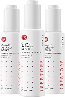 iRESTORE Scalp Serum | Hair Growth Serum for Women Men | Best for Hair Loss Hair Thinning | Aids Regrowth with Redensyl Biotin | Hydrates Scalp for Visibly Thicker Stronger Hair (2 Fl Oz, Pack of 3)