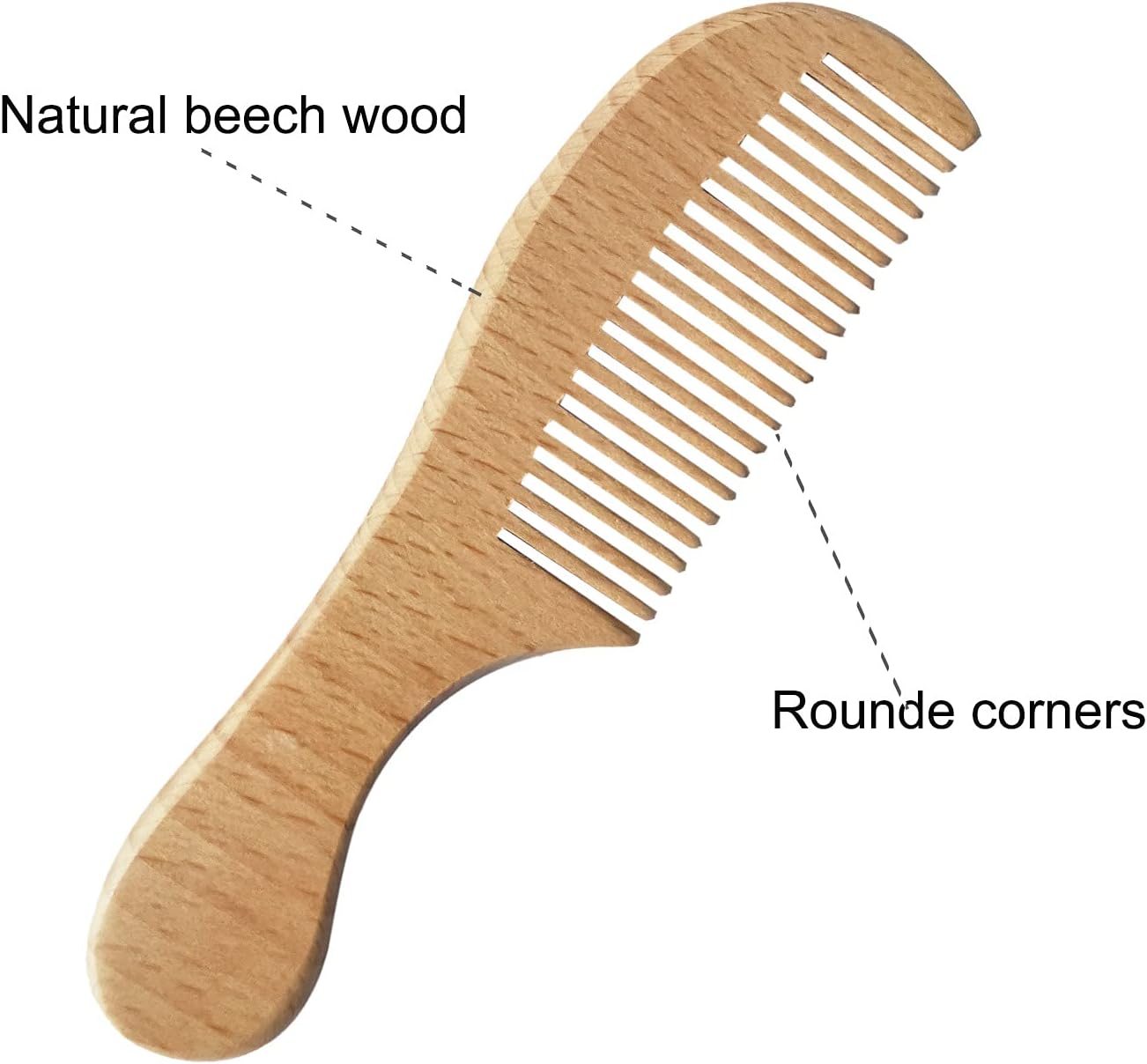 Baby Hair Brush with Wooden Handle and Comb Set for Newborns & Toddlers | Natural Soft Goat Bristles l Wood Comb l Purple Silicone Brush| Ideal for Cradle Cap (3 Piece)-3