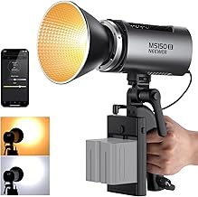 Neewer MS150B 130W Bi Color LED Video Light, Mini COB Portable Photography Lighting with App Control,2.4G Mode, Bowens Mount Continuous Output Lighting, 200000 lux/0.5m, 2700K-6500K, CRI97+, 12 Scenes