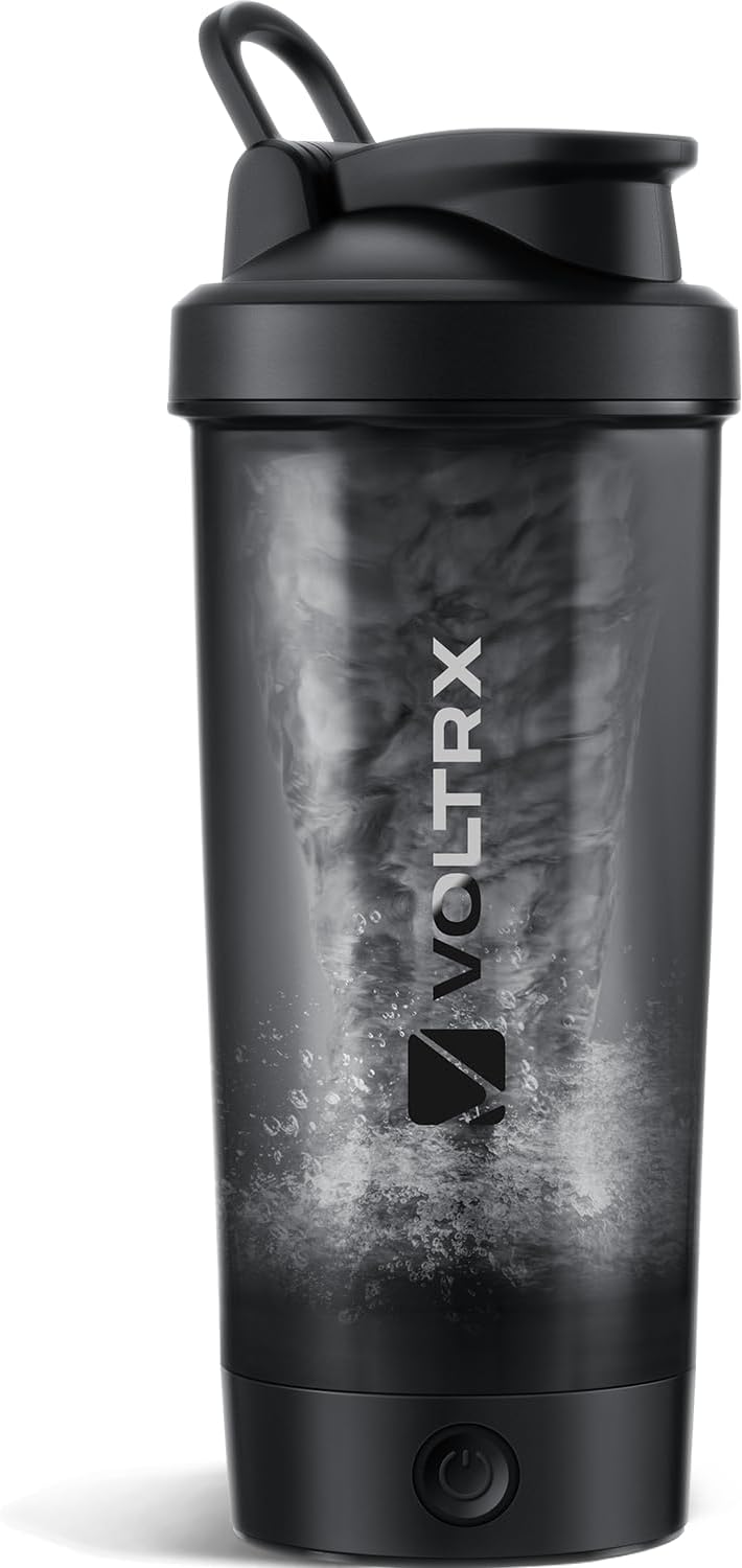 VOLTRX Protein Shaker Bottle, Merger USB C Rechargeable Electric Protein Shake Mixer, Shaker Cups for Protein Shakes and Meal Replacement Shakes, BPA Free, 24oz-0