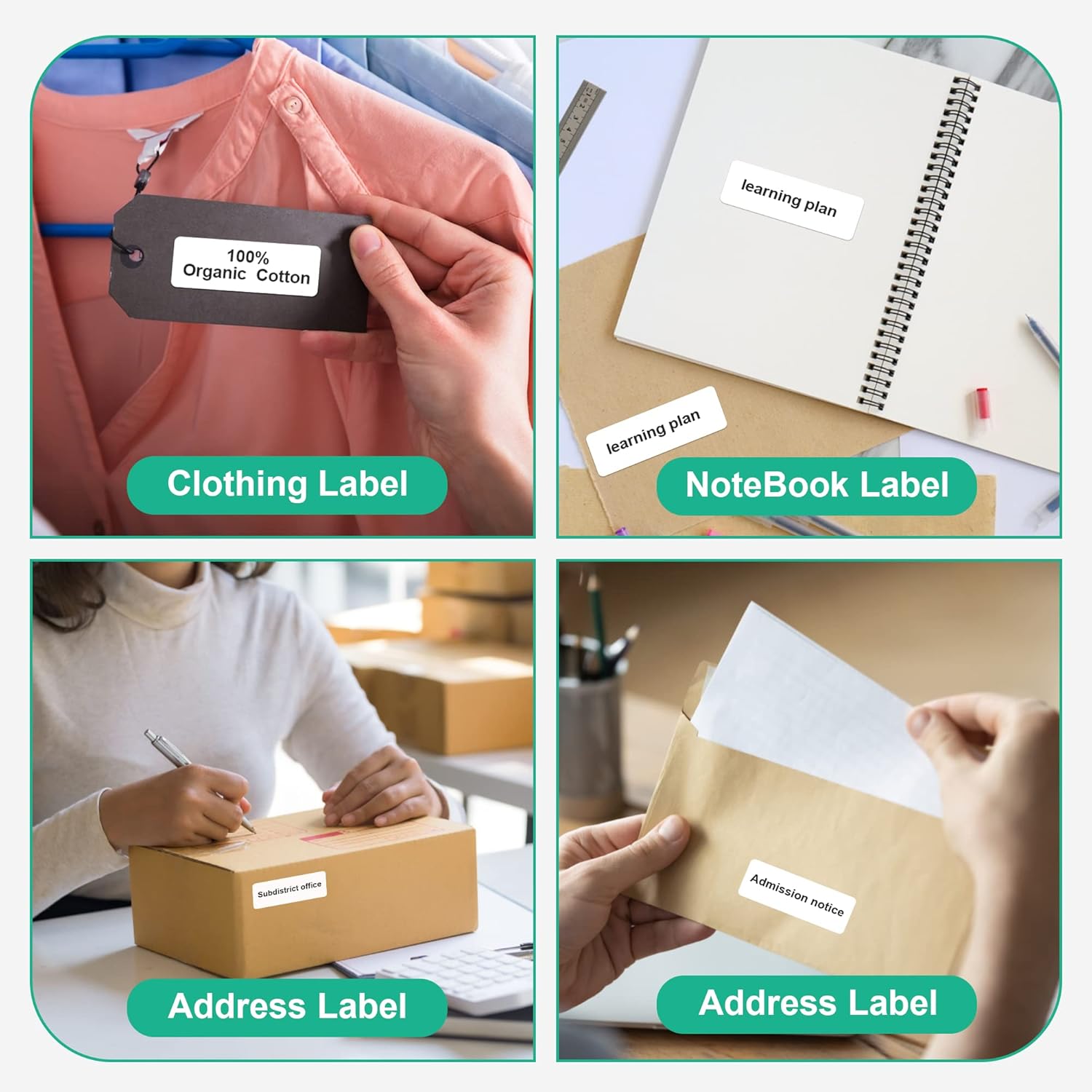 1" x 2-5/8" Address Labes, Shipping Address Labels for Inkjet & Laser Printers, 750 Labels, 25 Sheets, Mailing Labels, Easy to Peel-5