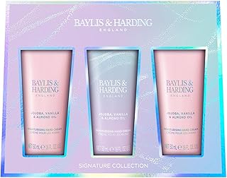 Baylis & Harding Gift Set for Women - Hand Care Pack - Jojoba, Vanilla & Almond Oil, 3-Pack