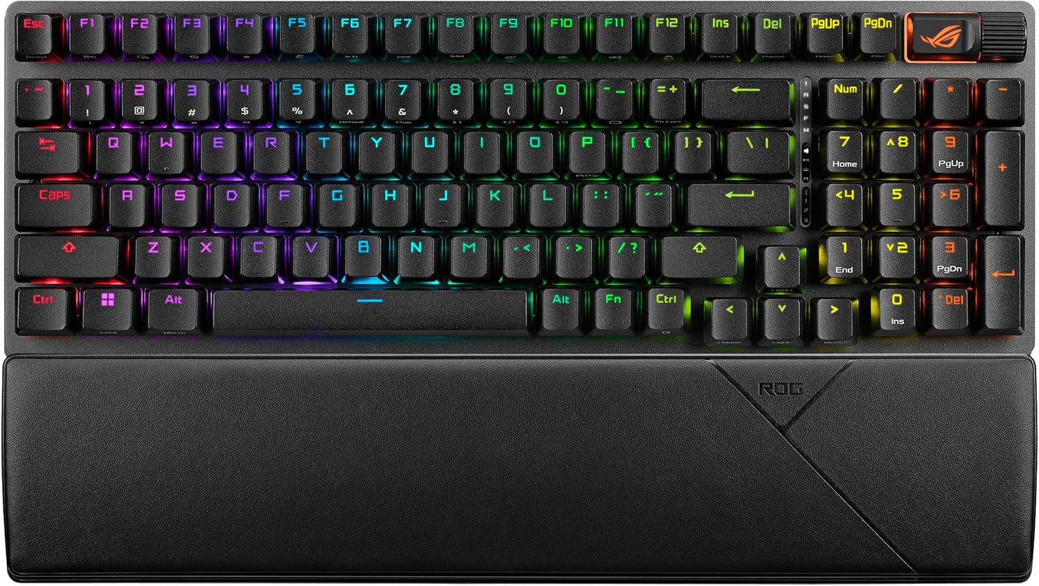 ASUS ROG Strix Scope II 96 Wireless Gaming Keyboard, Tri-Mode Connection, Dampening Foam & Switch-Dampening Pads, Hot-Swappable Pre-lubed ROG NX Snow Switches, PBT Keycaps, RGB-Black-0