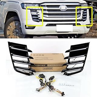 Compatible with Toyota Land Cruiser LC300 2022 2023 Front LED Fog Lamp Daytime Running Light With Amber Turn Signal Lamp LC300 Accessories