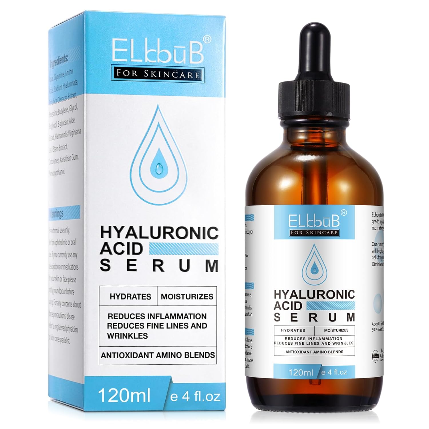 Hyaluronic Acid Serum for Face - 120ml Anti-Aging, Moisturizing Wrinkle Serum for Erasing Fine Lines and Wrinkles Soft Hydrating Easy Absorption Anti Aging Serum-0