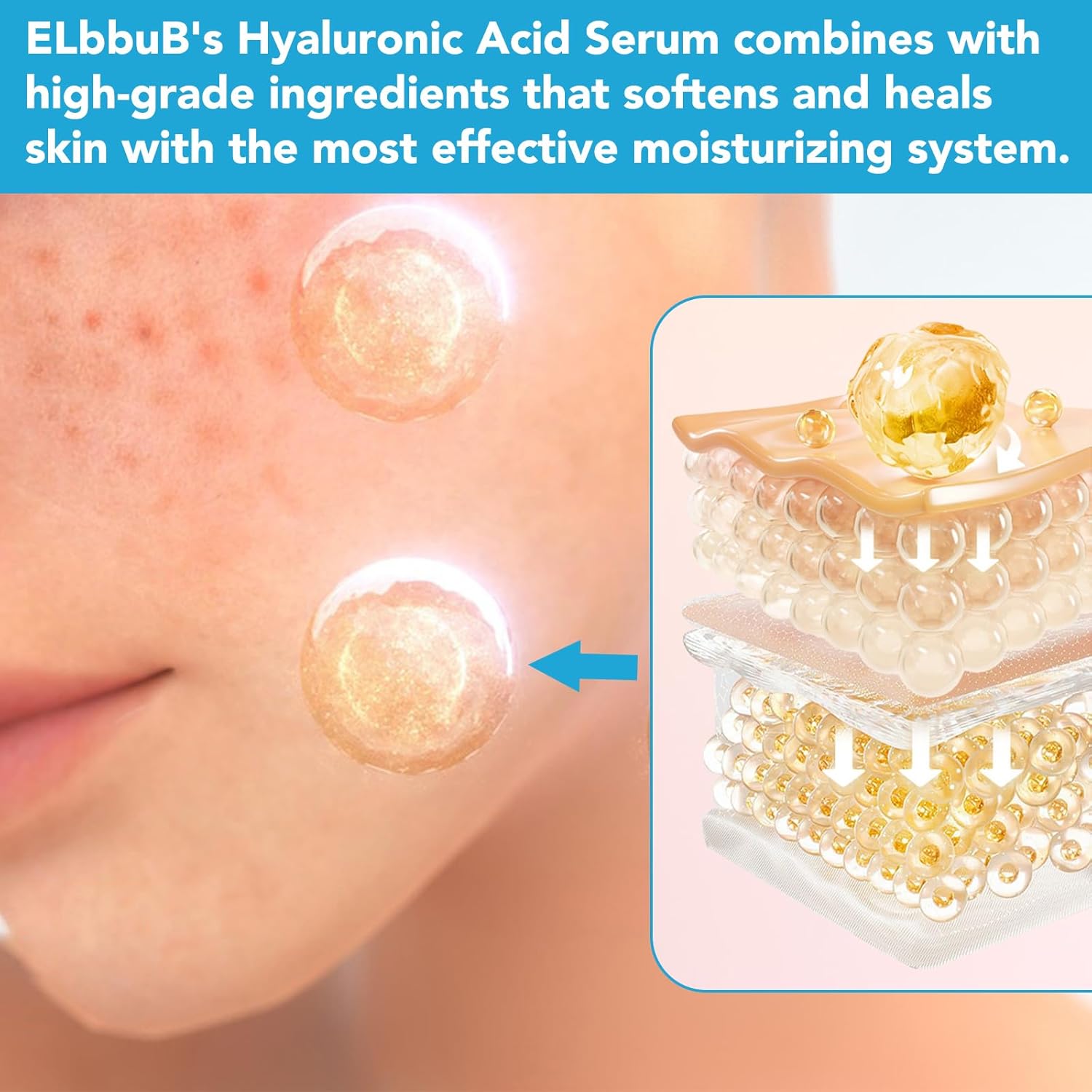 Hyaluronic Acid Serum for Face - 120ml Anti-Aging, Moisturizing Wrinkle Serum for Erasing Fine Lines and Wrinkles Soft Hydrating Easy Absorption Anti Aging Serum-5