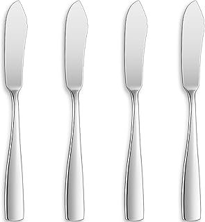 KEAWELL Premium 4-Piece 7" Louis Butter Knives, 18/10 Stainless Steel, Dishwasher Safe