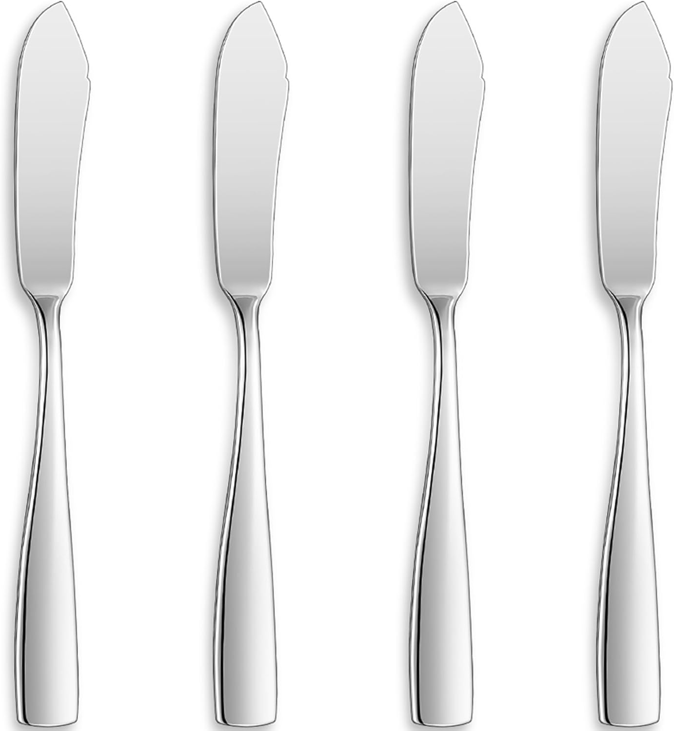 KEAWELL Premium 4-Piece 7" Louis Butter Knives, 18/10 Stainless Steel, Dishwasher Safe-0