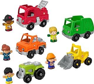 Fisher-Price Little People Toddler Playset Activity Vehicles Set with 10 Toys for Preschool Pretend Play Kids Ages 1+ Years