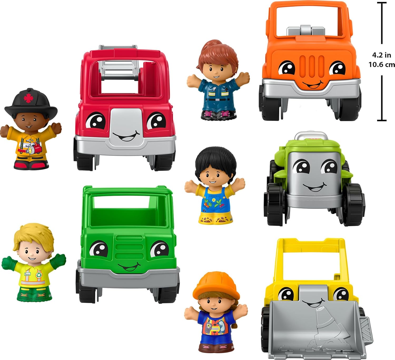 Fisher-Price Little People Toddler Playset Activity Vehicles Set with 10 Toys for Preschool Pretend Play Kids Ages 1+ Years-5