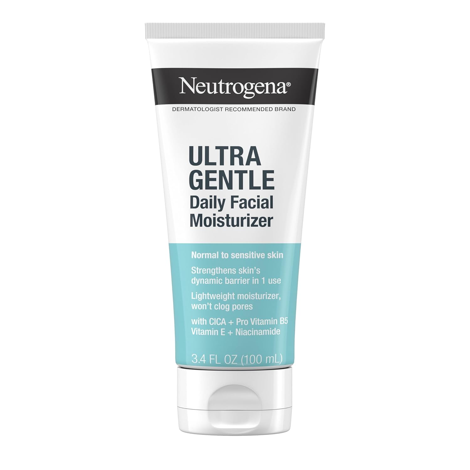 Neutrogena Fragrance Free Daily Facial Moisturizer, Face Moisturizer for Sensitive & Dry Skin with Vitamin B3, Pro-Vitamin B5 & Vitamin E, Supports Skin's Dynamic Barrier, 3.4 fl. oz-0