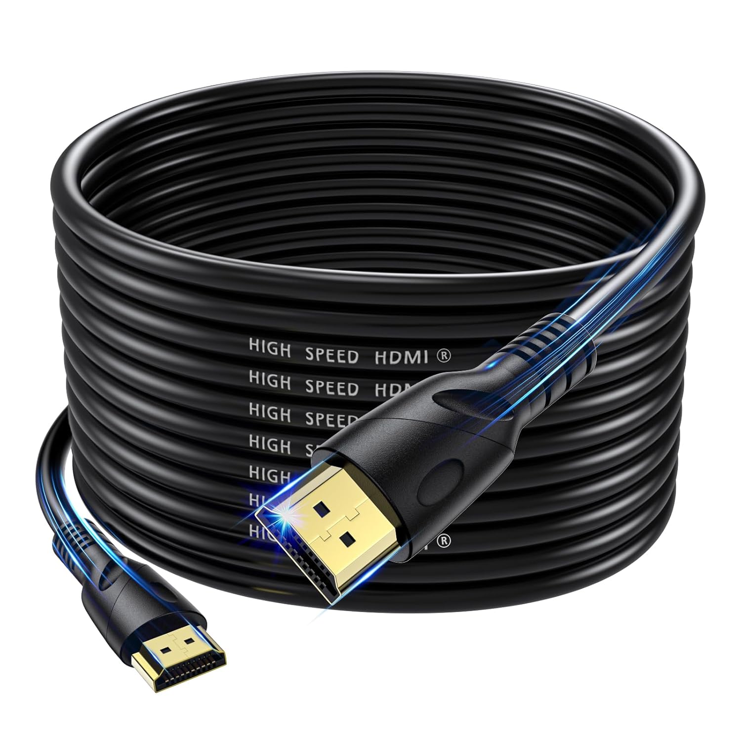 4K HDMI Cable 50ft Ultra High Speed HDMI 2.0 Cables 18gbps Gold Plated Connector Ethernet Audio Return Video 4K 60Hz/2K 30Hz FullHD1080p 3D for Xbox Arc Laptop PS3 PS4 PS9 PC HDTV etc-0