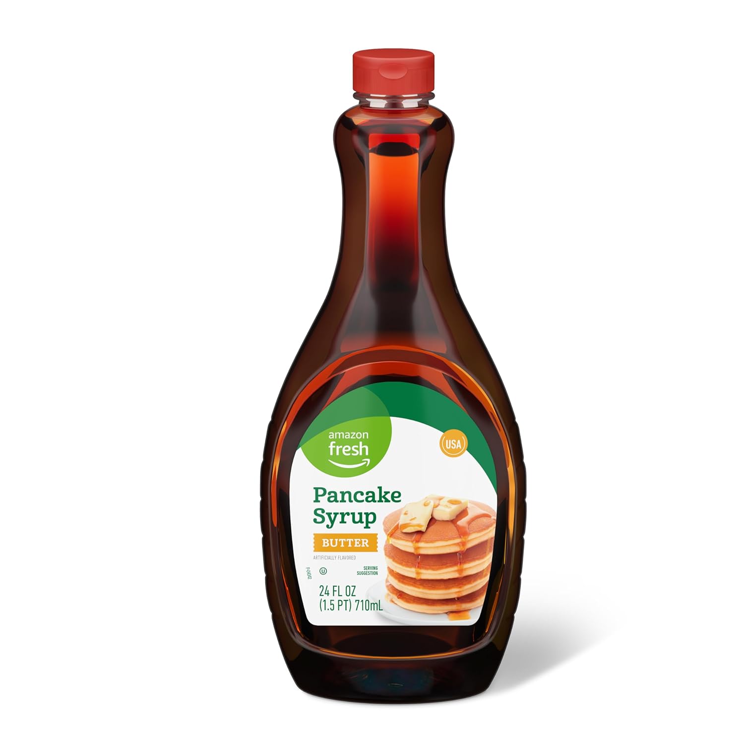 Amazon Fresh, Pancake Syrup, Butter Flavor, 24 Fl Oz-0