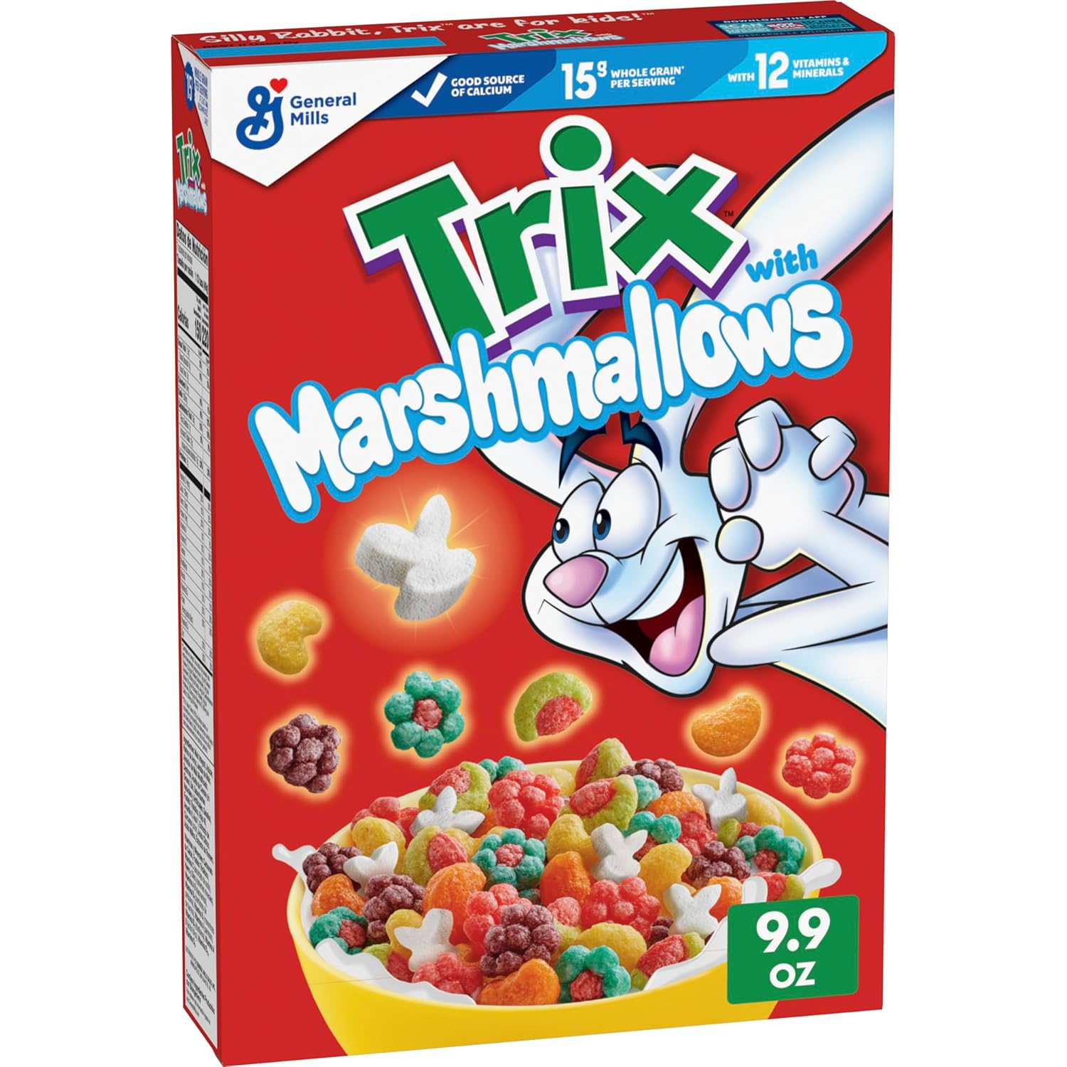 Trix Fruity Breakfast Cereal With Marshmallows, Made With Whole Grain, 9.9 oz-0