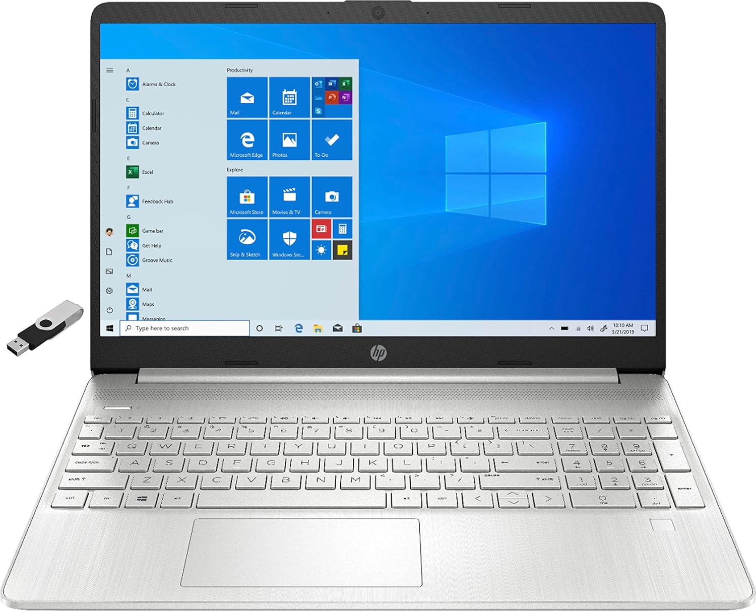 HP Laptop | 15-DY200 | 15.6" 1920 x 1080 LED-Backlit | Intel Core i5-1135G7 4-Core | 8GB DDR4 | 256GB SSD | Windows 11 Home | Wi-Fi 5 - Bluetooth 4.2-720p HD Camera - Natural Silver-0