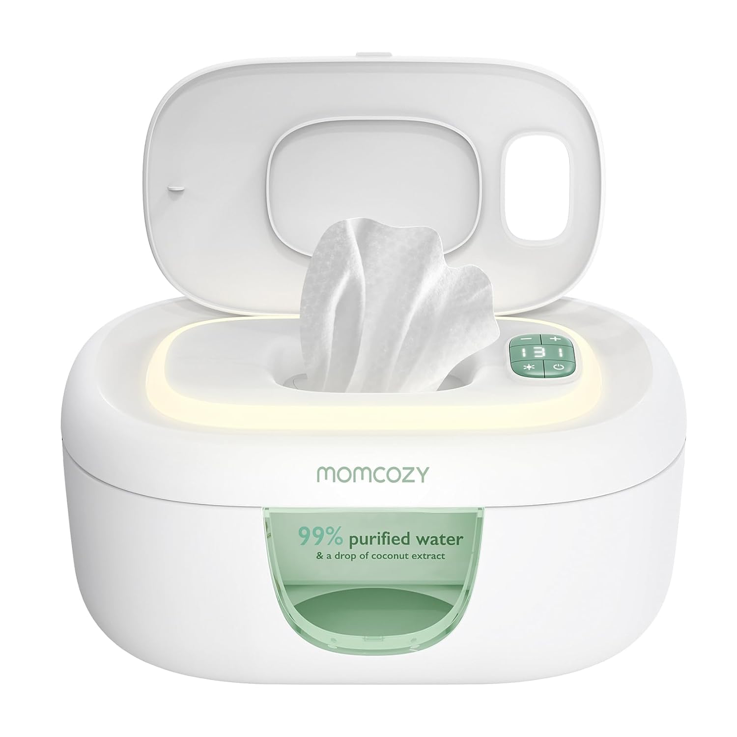 Momcozy Baby Wipe Warmer, Innovative Spring Design, Large Capacity Wipes Dispenser, Fast and Even Heating, 4 Modes of Temperature Heating Control, Diaper Wipe Warmer with Night Light-0