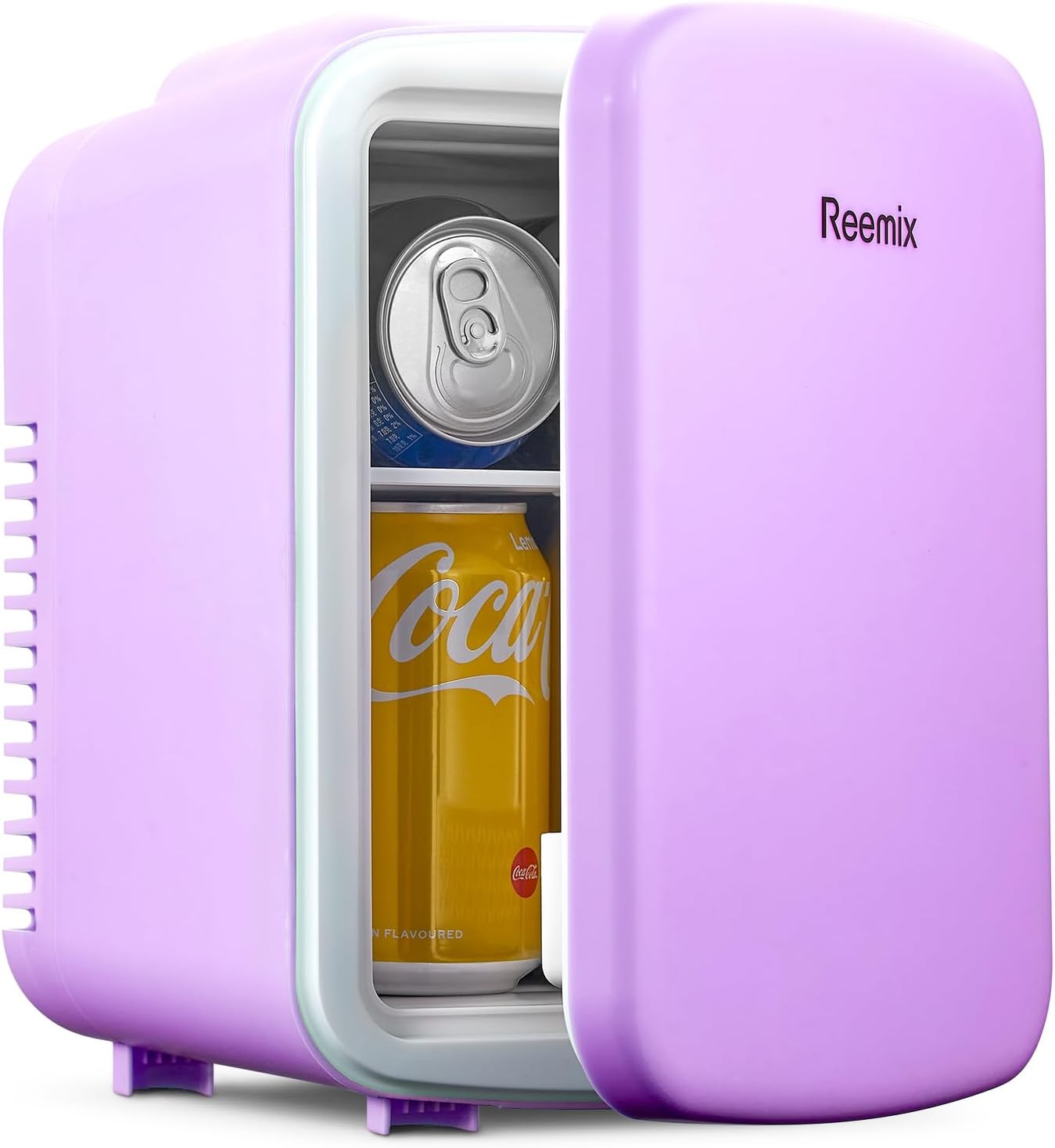 Mini Fridge, 3.7 Liter/6 Can Portable Cooler and Warmer Personal Refrigerator for Skin Care, Cosmetics, Beverage, Food,Great for Bedroom, Office, Car, Freon-Free (Purple)-0