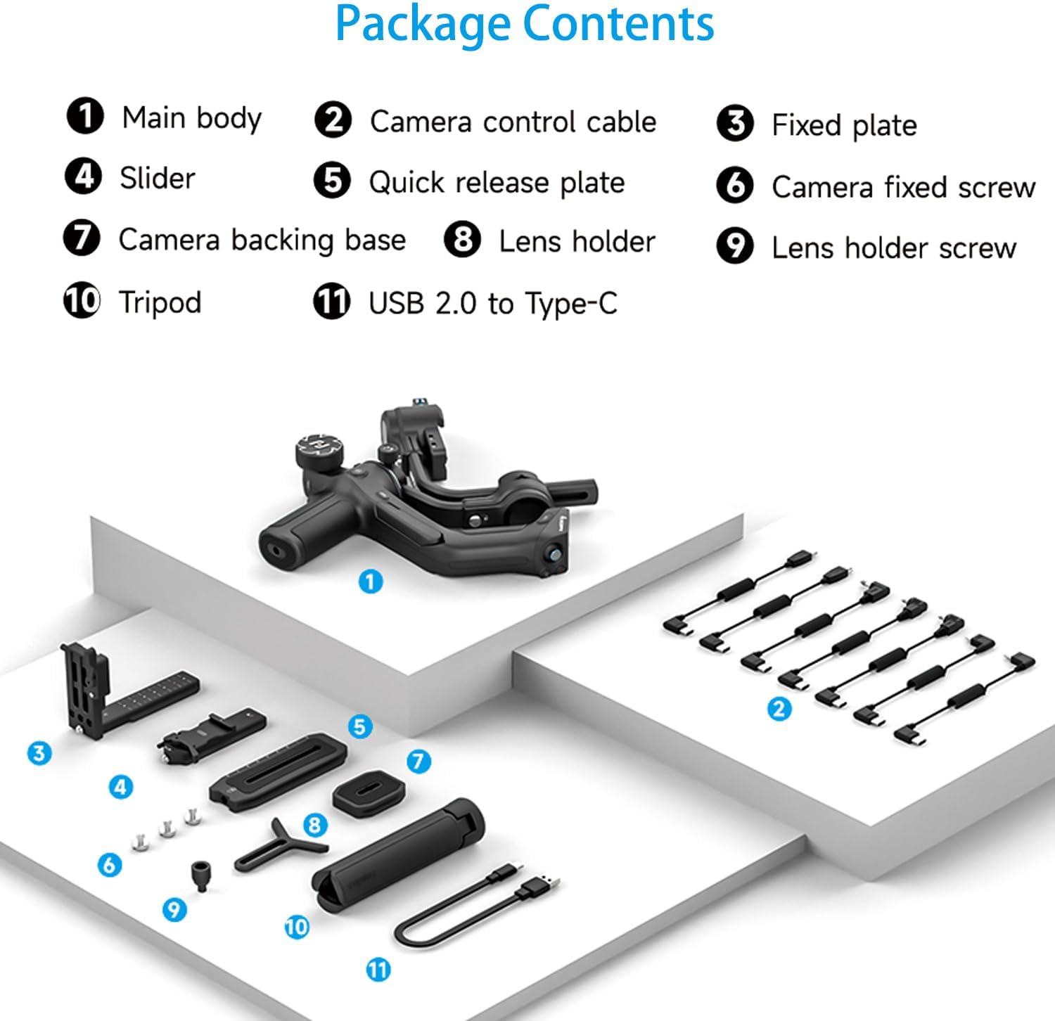 FeiyuTech SCORP 2 Gimbal Stabilizer for DSLR and Mirrorless Camera, Integrated Al Tracking Sensor, 3-Axis Camera Stabilizer for Sony Canon Panasonic Nikon, 2.5kg Payload Touch Screen Vertical Shooting-5