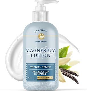 Magnesium Lotion to Relieve Muscle Cramps & Soreness | Calming & Recovery Support, Muscle Relaxation | Topical Magnesium Cream for Leg Cramps | Maximum Absorption | with Shea Butter | 8 fl oz.