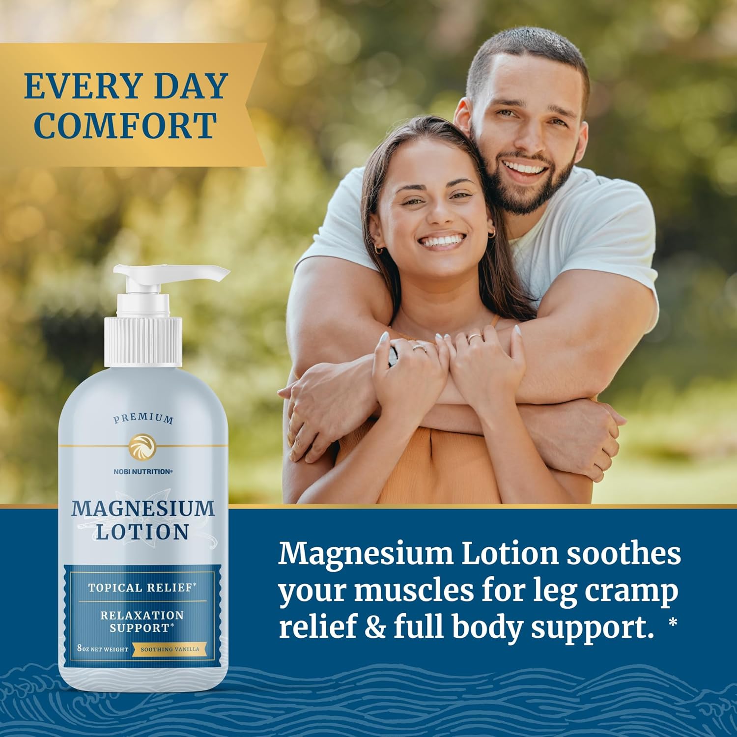 Magnesium Lotion to Relieve Muscle Cramps & Soreness | Calming & Recovery Support, Muscle Relaxation | Topical Magnesium Cream for Leg Cramps | Maximum Absorption | with Shea Butter | 8 fl oz.-1