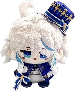 RESIIN Small Size Genshin Impact Figure Plush Doll - Furina Plush (4 inch), Keychain Anime Figure Soft Stuffed Gift for Game Fans