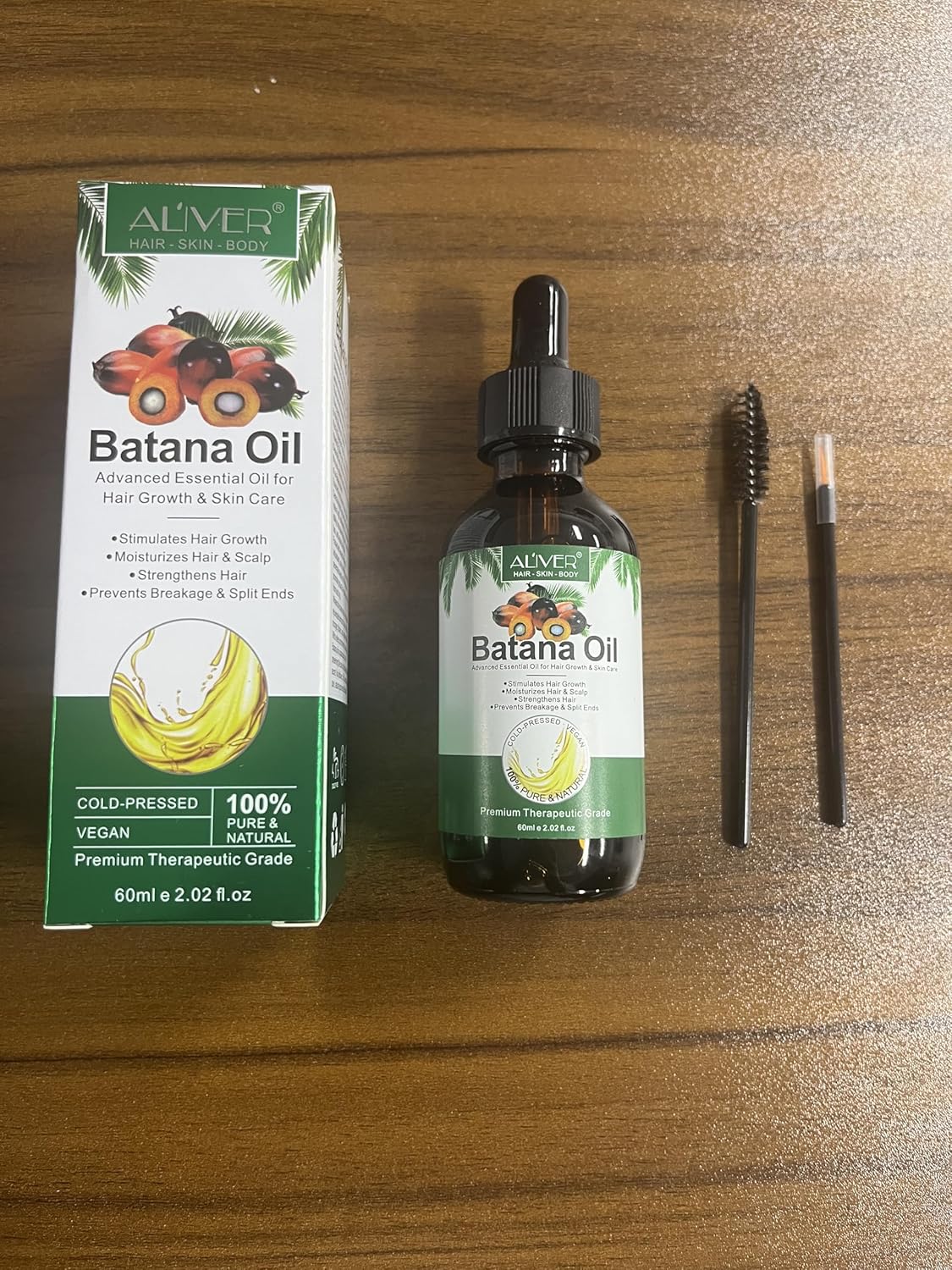 Batana Oil for Hair Growth, Pure Organic Natural and Cold Pressed Hair Oil for Hydrating & Repairing Dry, Damaged Hair Skin Care, Face, Body-6