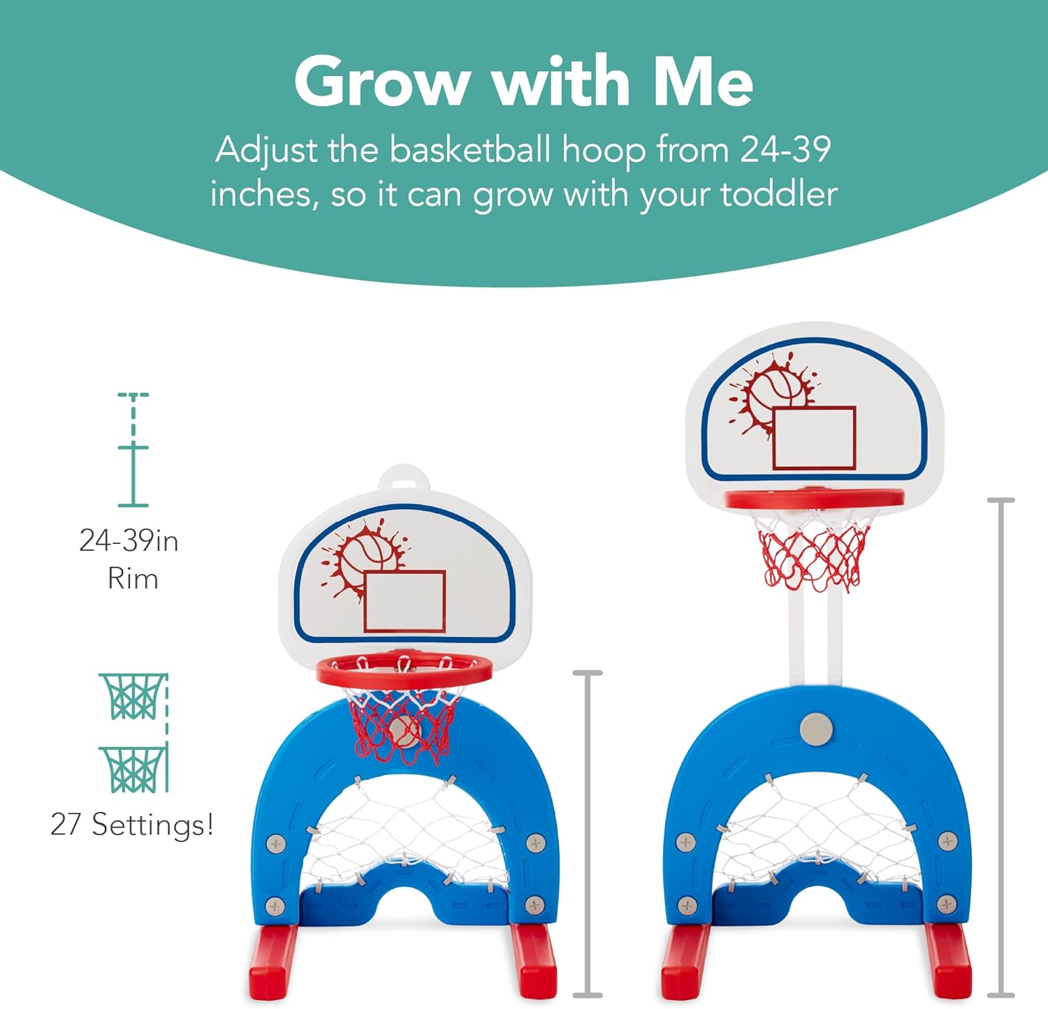 Best Choice Products 3-in-1 Toddler Basketball Hoop Sports Activity Center-1