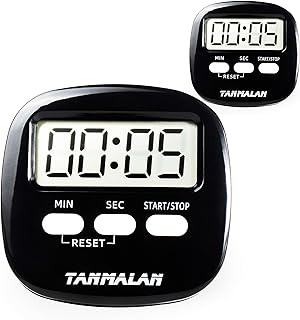 Tanmalan Kitchen Timer Easy to USE (2, Black)