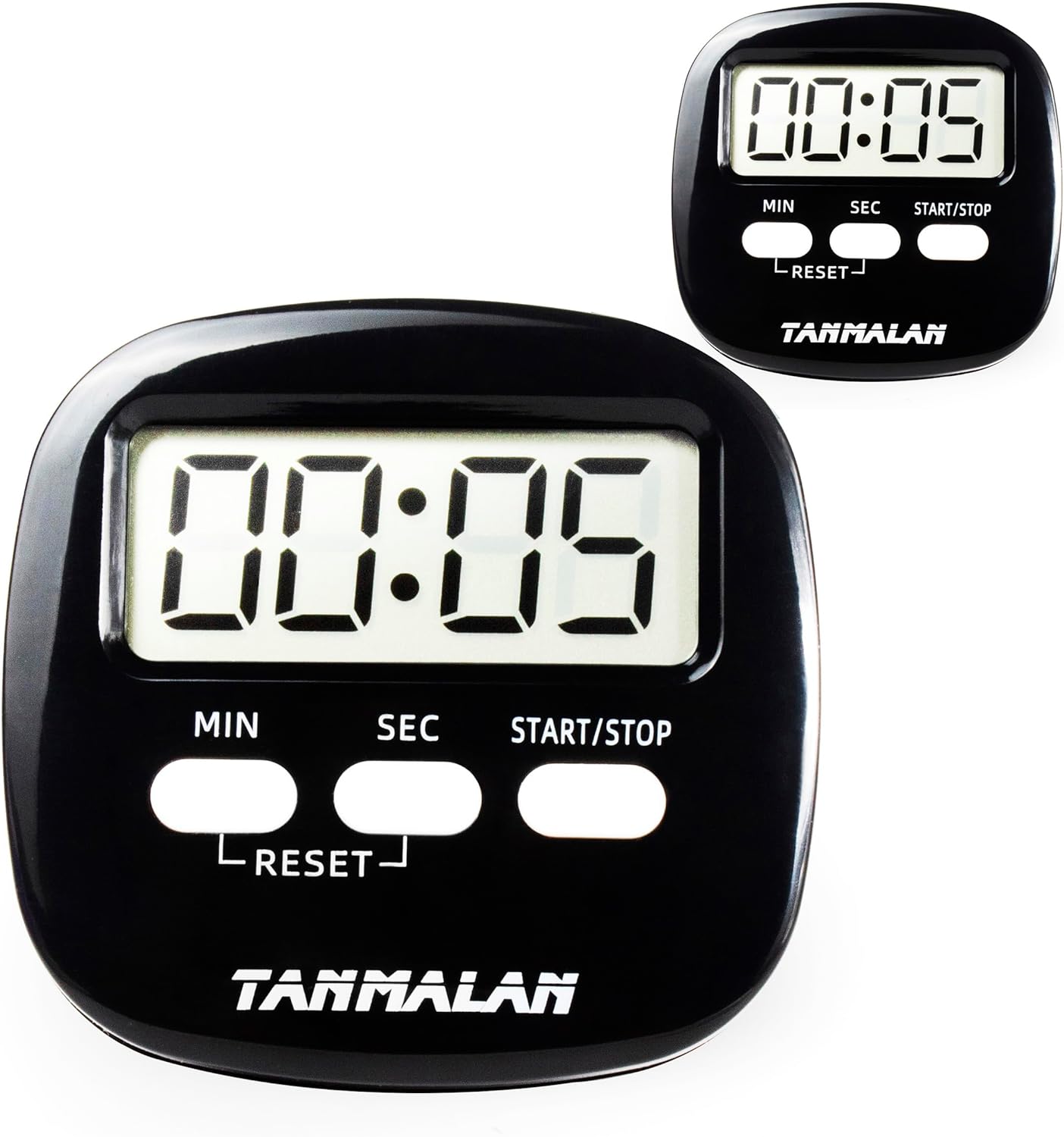 Tanmalan Kitchen Timer Easy to USE (2, Black)-0