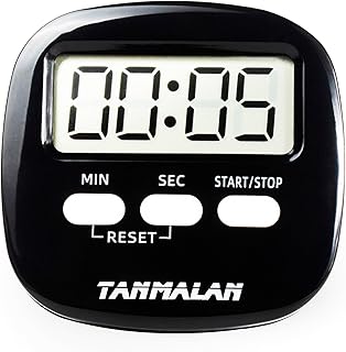 Tanmalan Kitchen Timer Easy to USE (1, Black)