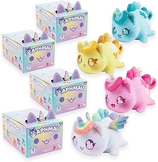 Aphmau Mini Mystery 6" Plush - Unicorn Collection - 4 Pack; YouTube Gaming Channel, Blind Box, 4 of 8 Unique Possible Unicorn MeeMeows, Official Merch