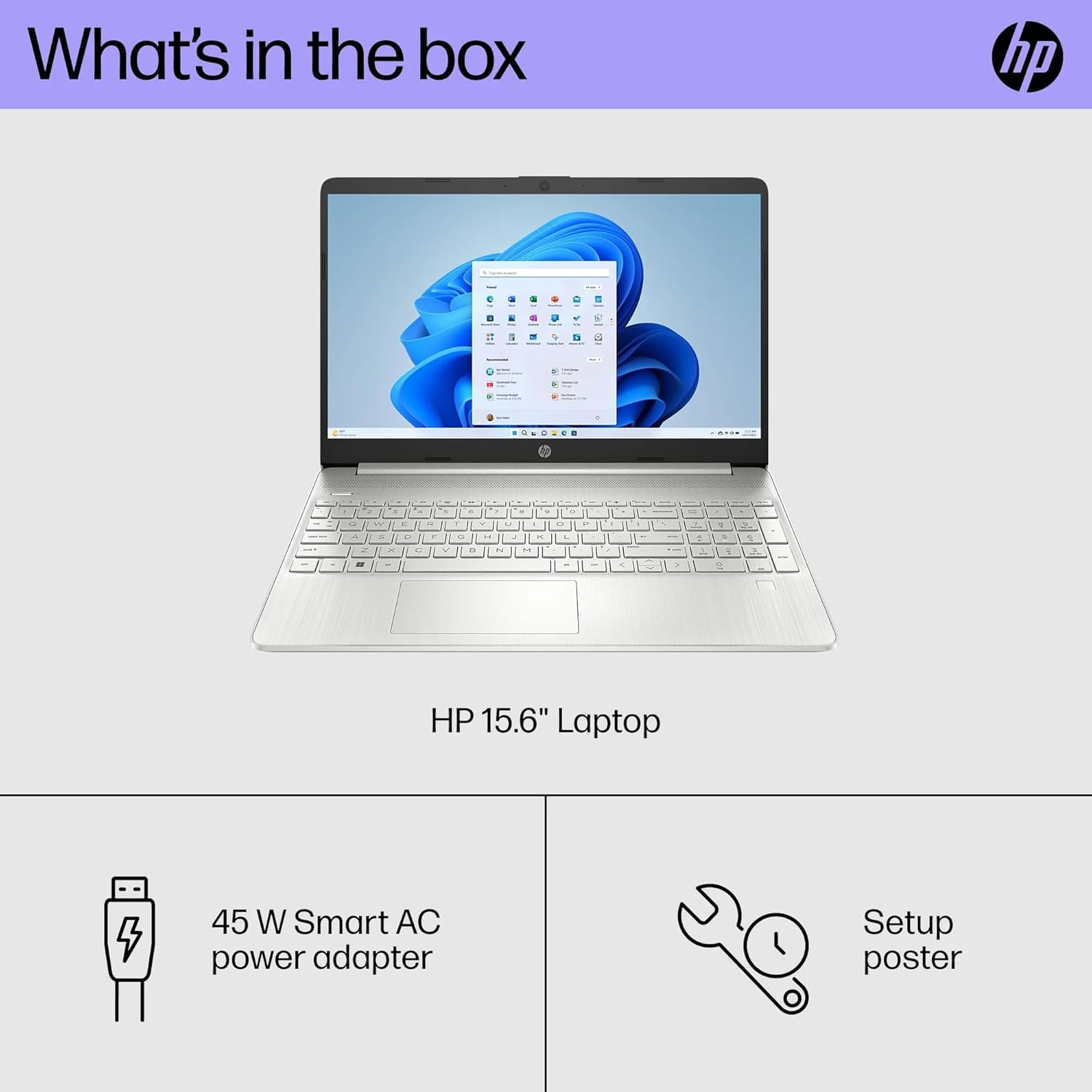 HP 2023 Laptop | 15-DY500 | 15.6" 1920 x 1080 LED-Backlit | Intel Core i3-1215U 6-Core | 8GB DDR4 | 512GB SSD | Windows 10 Home | Wi-Fi 5 - Bluetooth 4.2 - Fingerprint - 720p Camera - Natural Silver-5