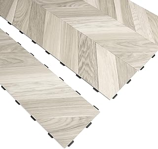 Art3d Interlocking Luxury Vinyl Flooring Tile, Wood Floor Plank for Kitchen Bathroom - Waterproof, Anti-Slip, Wear-Resistant, Reusable - 36 x 6 Inch, 18-Pack Cover 27 Sq. Ft