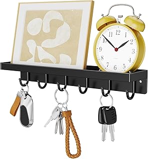 niffgaff Larger Key Holder for Wall - Self Adhesive Key Rack - Key Hooks for Wall Decorative - New Type Key Hangers for Wall Decor - Stainless Key Hooks Mail Holder