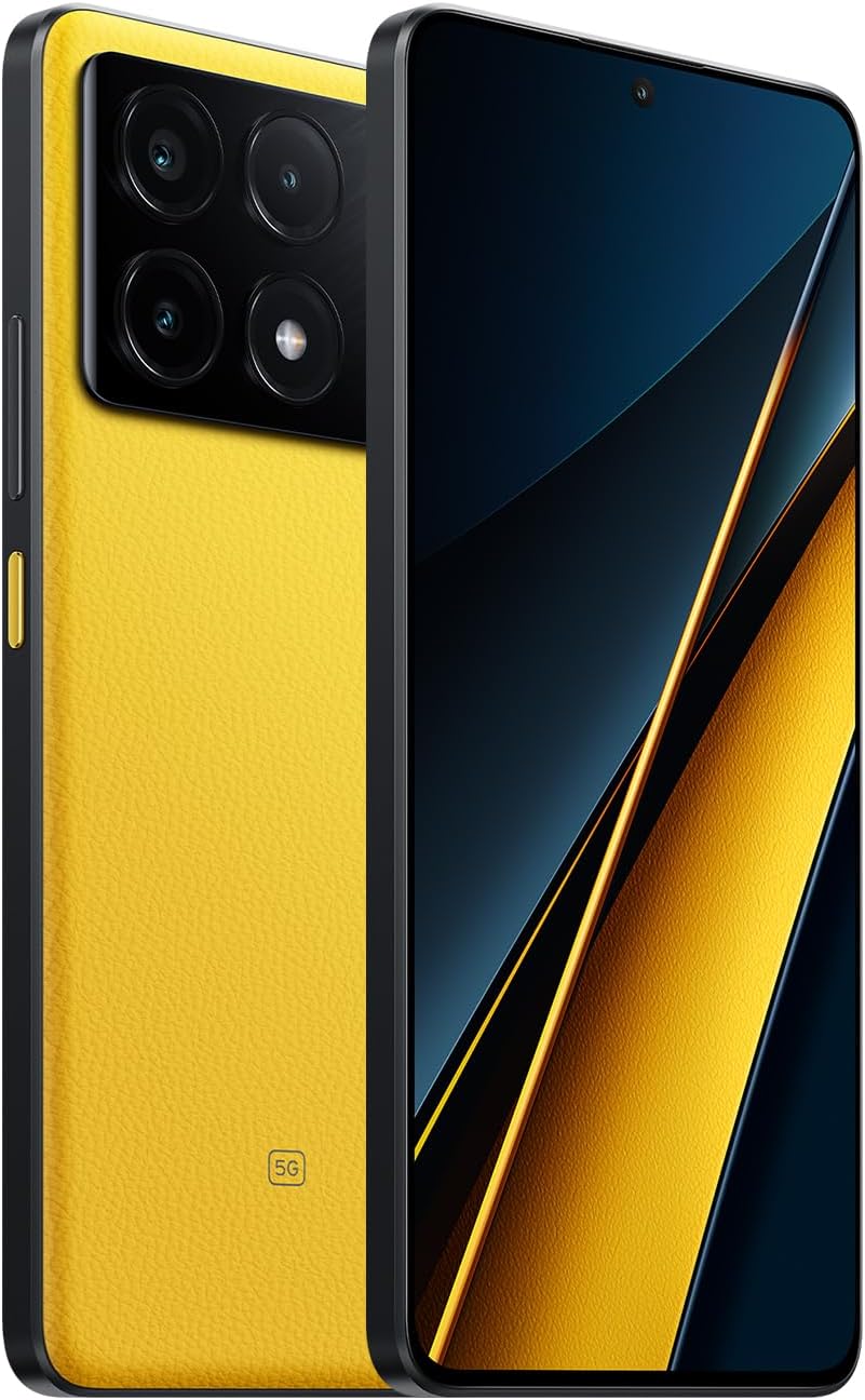 Xiaomi Poco X6 PRO 5G + 4G LTE Global Unlocked (512GB + 12GB) GSM 6.67" 64MP Triple Camera (Tmobile Mint Tello Global) + (Car Fast Car Dual Charger Bundle) (Yellow)-3